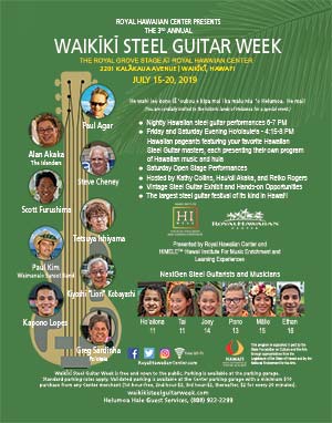 2019 Waikiki Steel Guitar Week Poster